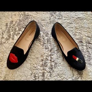 Chiara Ferragni Lips Smoking Slippers Ballet flats